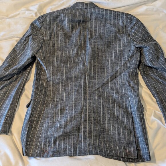 NWT Current Isaia Napoli Gray Pinstripe Wool/Silk/Linen Blend Suit EU50R (US40R) - Picture 13 of 16